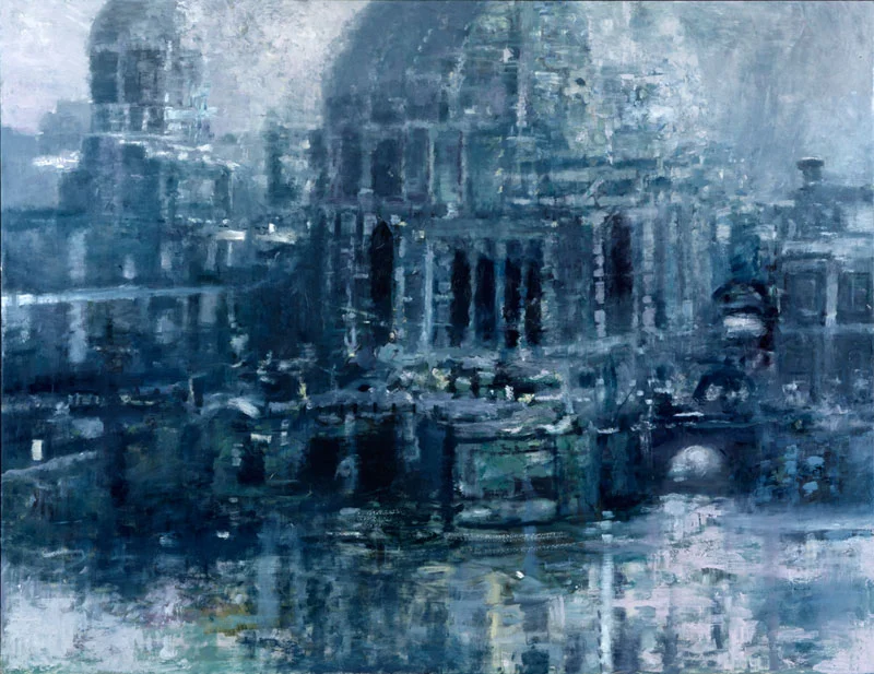  Stadtinsel, 1995 200 x 260 cm Olie på lærred Tilhører Vejle Kunstmuseum 