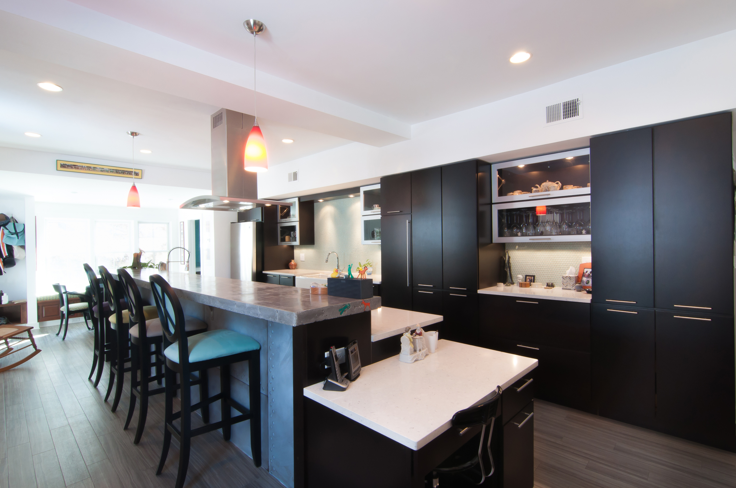 Ample storage and a workspace were must-haves in the Hogan kitchen.