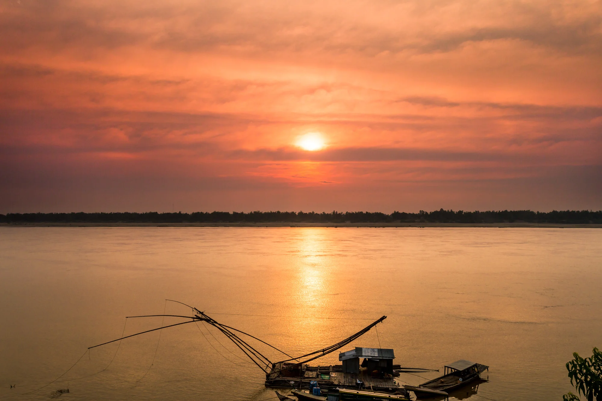 Sunset on the Mekong