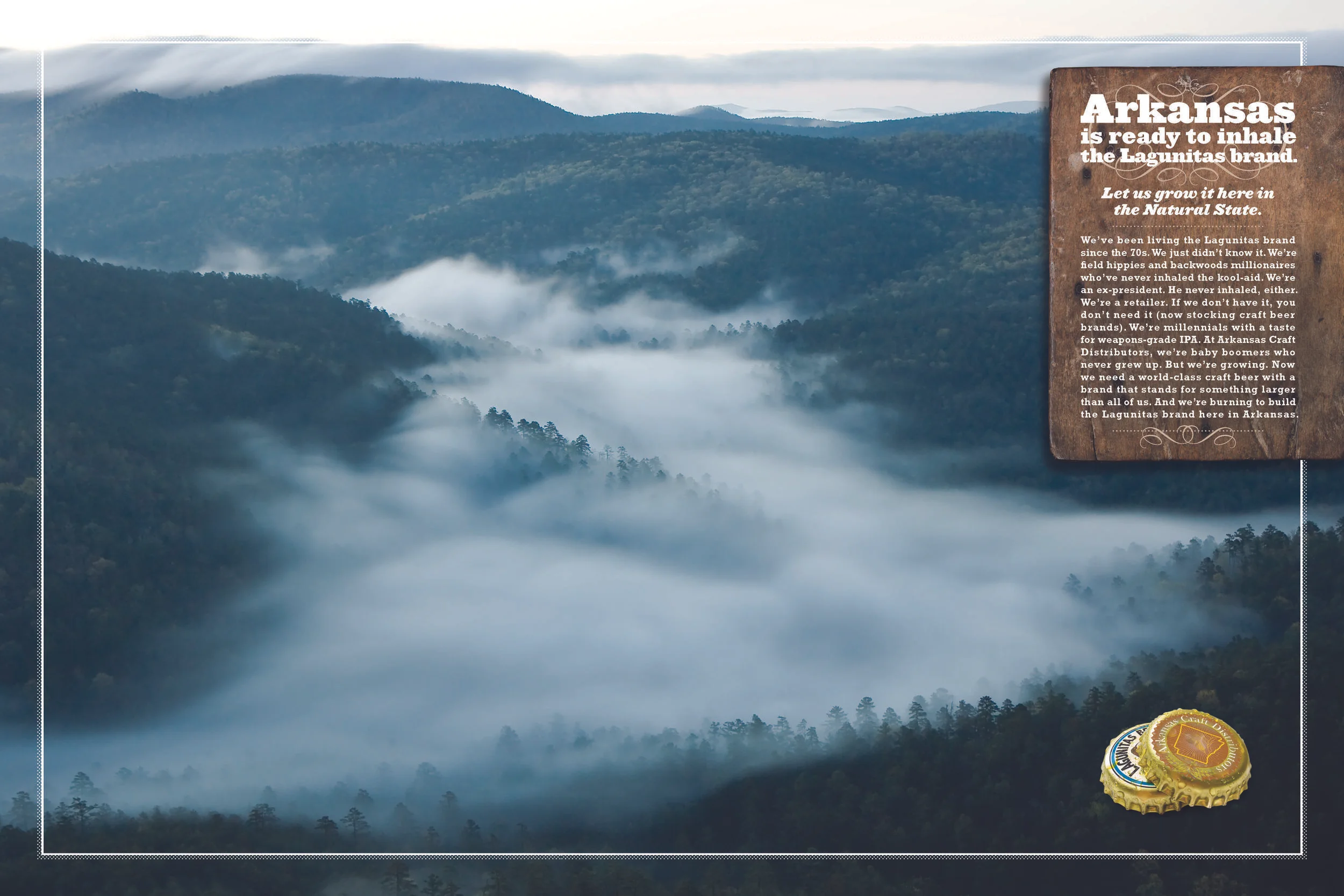   Arkansas Craft Distributors   AGENCY: SWAY  CD/COPY: Bill Corley  DESIGN: Jeff Savage 