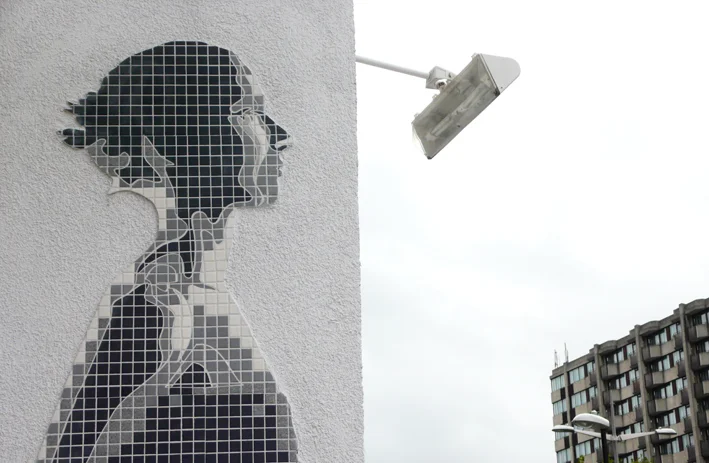 A public art commission during redevelopment of Bristol’s Cabot Circus. The project involved creating concepts, shooting models in a central Bristol studio across the road from the site, then preparing illustrations and artwork. It was then translated into large-scale industrial standard mosaic by water-jet cutting approximately 60sq m of tiles, then applied by a local tiler who didn’t mind my sitting alongside in the flowerbed to watch as he applied the first sheets. The biggest physical project I have ever worked on, and certainly the most publicly visible too.