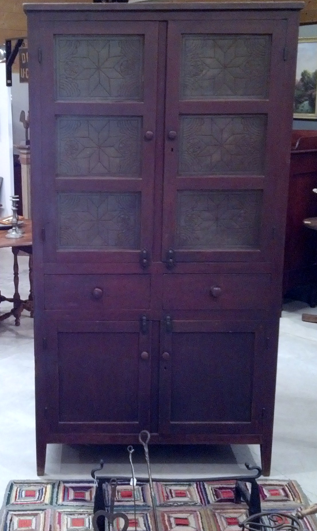 Wonderful Poplar, Pie Safe 6 Tin Ohio Cupboard