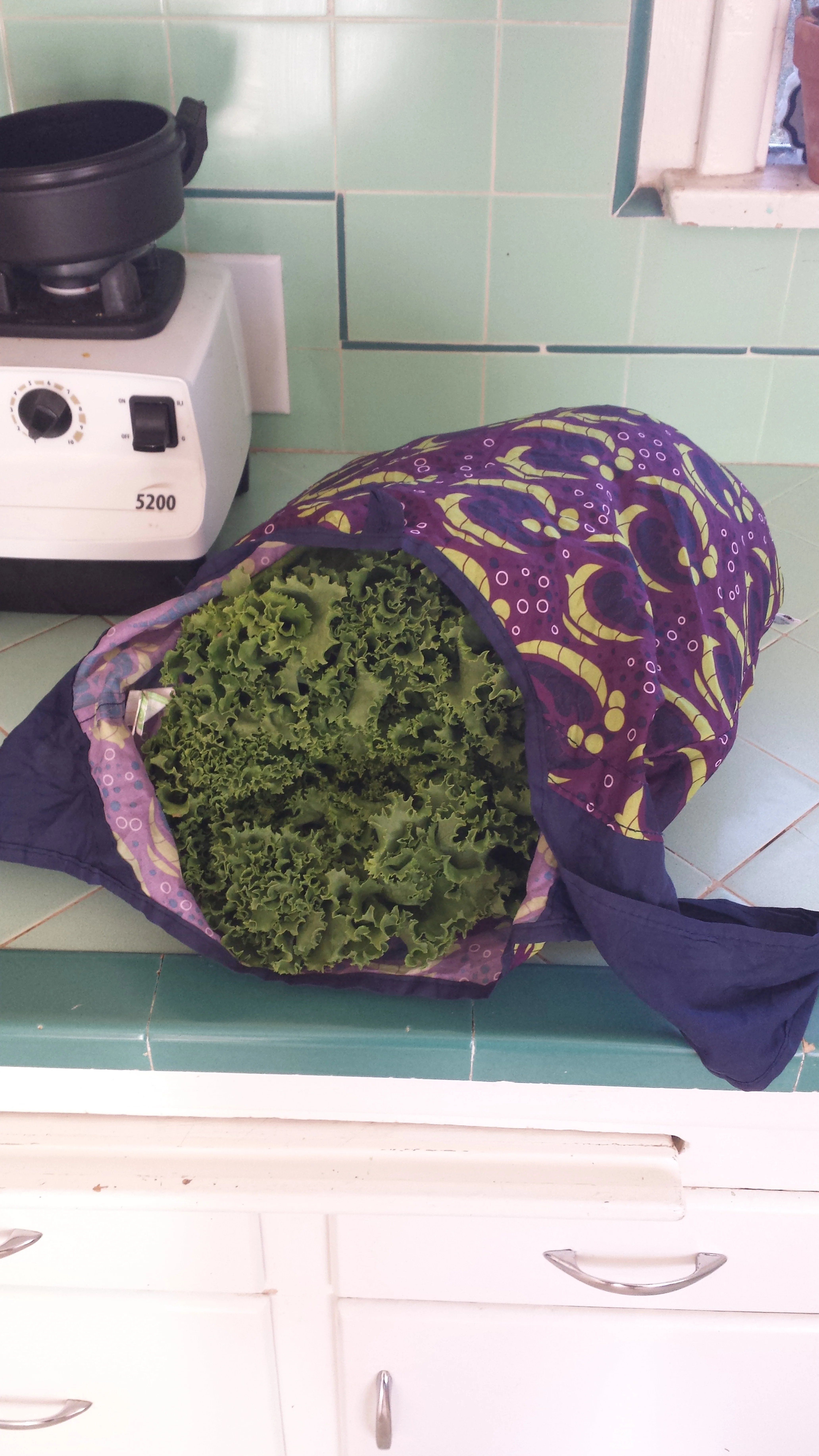 Loaded up with some fresh greens from the farmers market