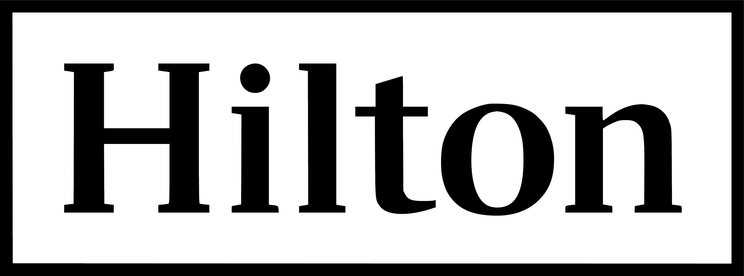 Hilton logo with black text on a transparent background.