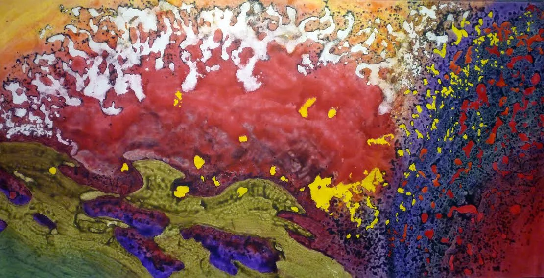 "Molten Lava", 2003, Acrylic on canvas, Molten Lava Series, 10'x20'