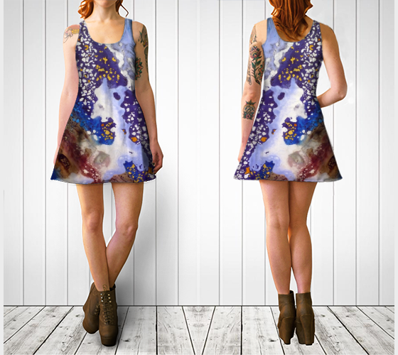 Milky Way Flare Dress - Front and Back.png