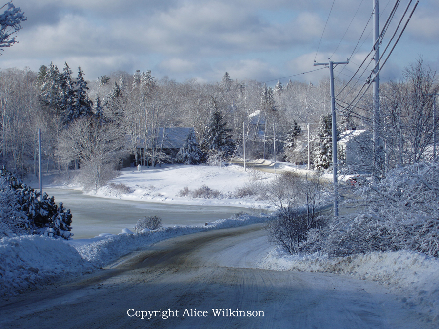 Bridge Street in winter