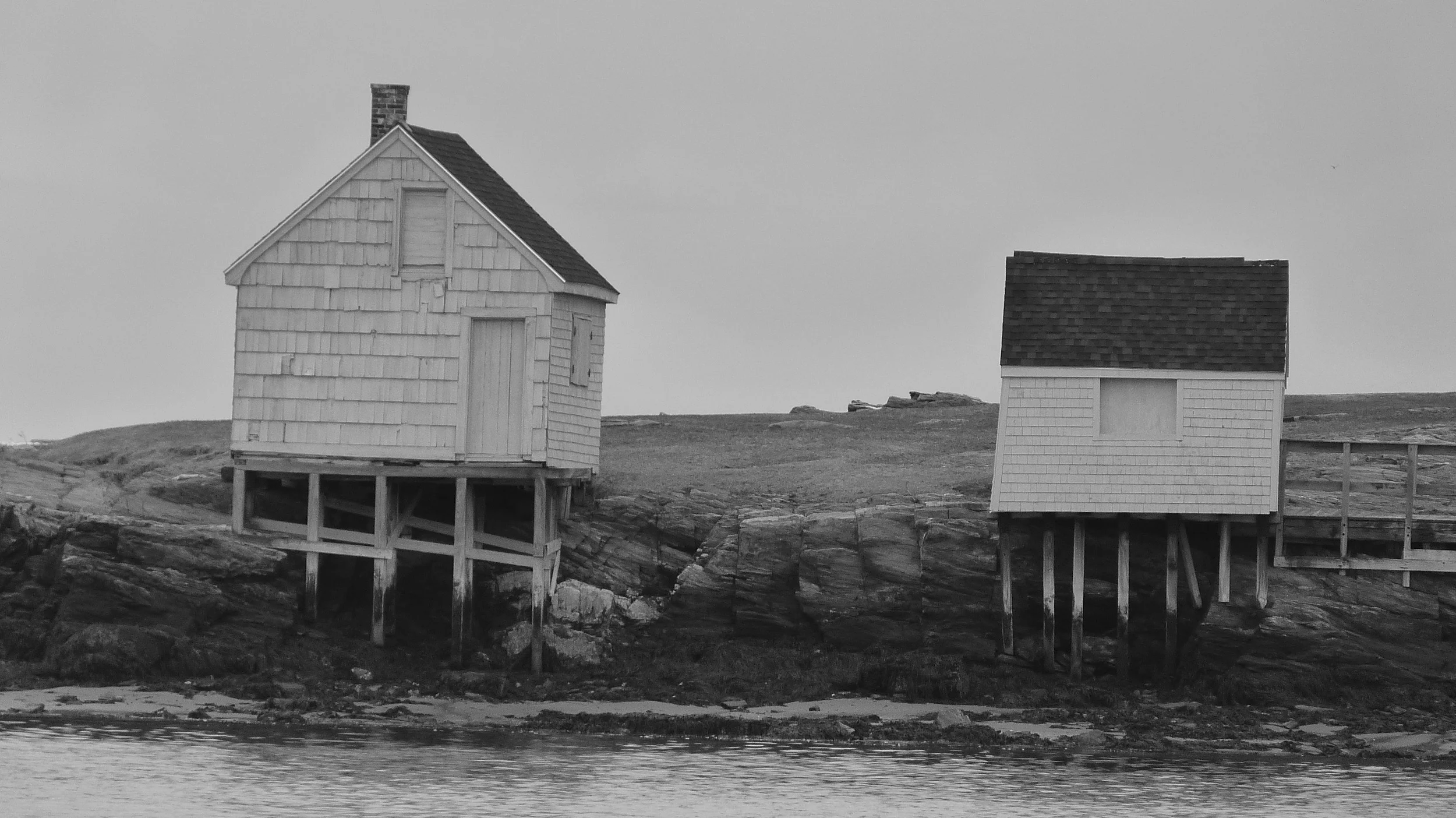big fish house, small hut
