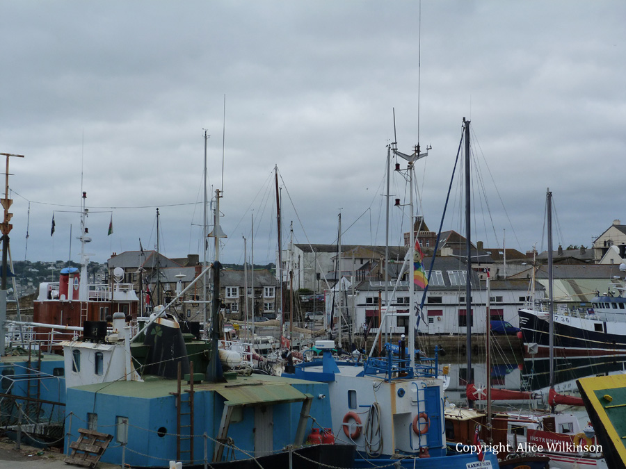  boats, Penzance harbor 