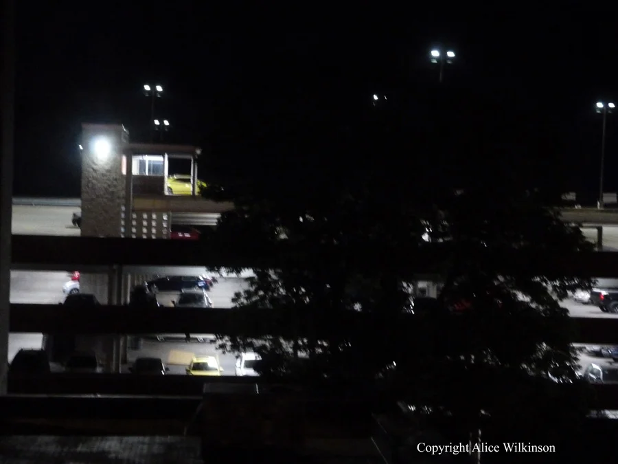parking garage at night