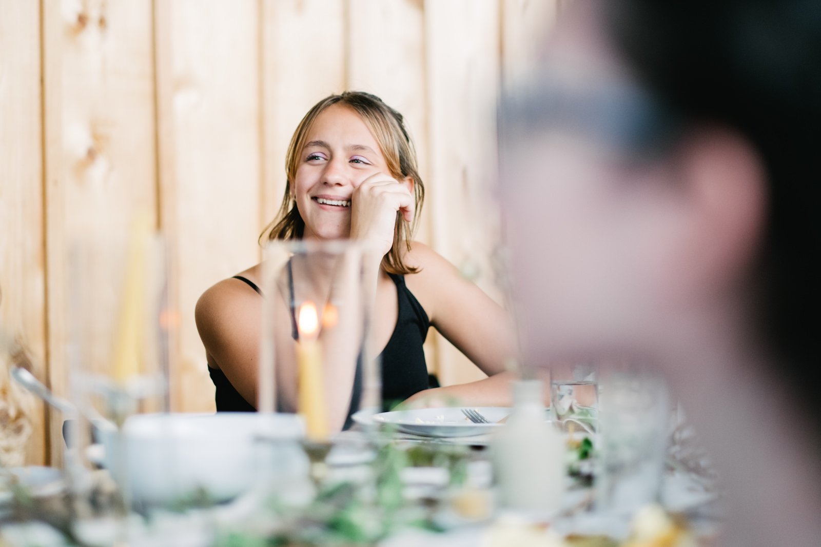  Guest cries laughing while listening to toasts 