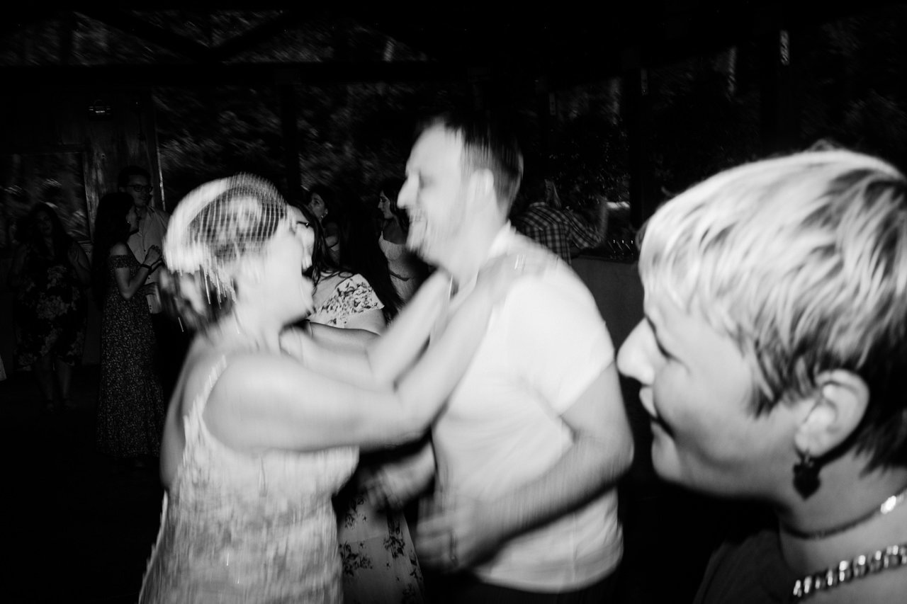  Blurry black and white dance photo full of joy 