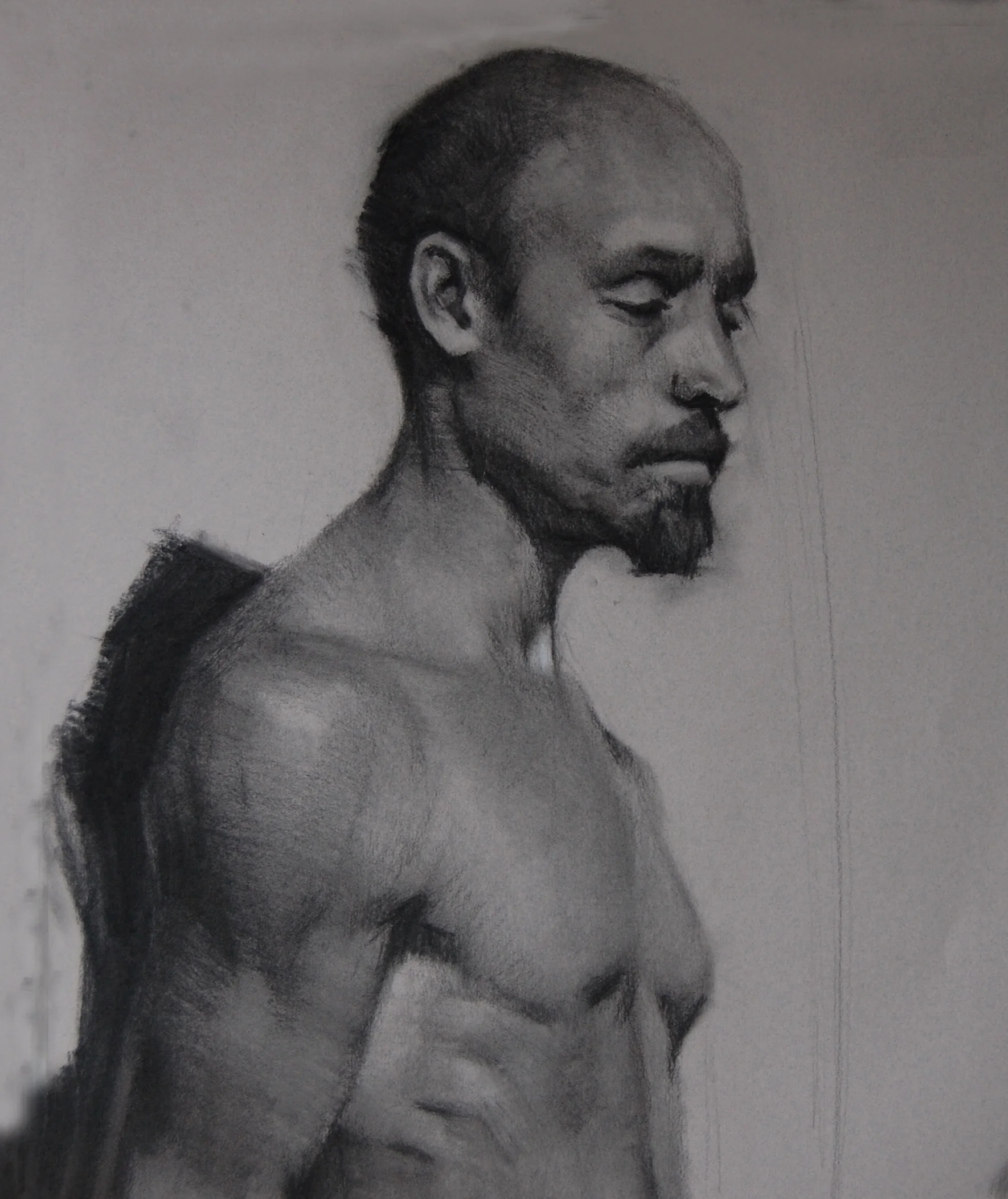 Roger, 30x20, charcoal on paper, 2014, collection of the artist