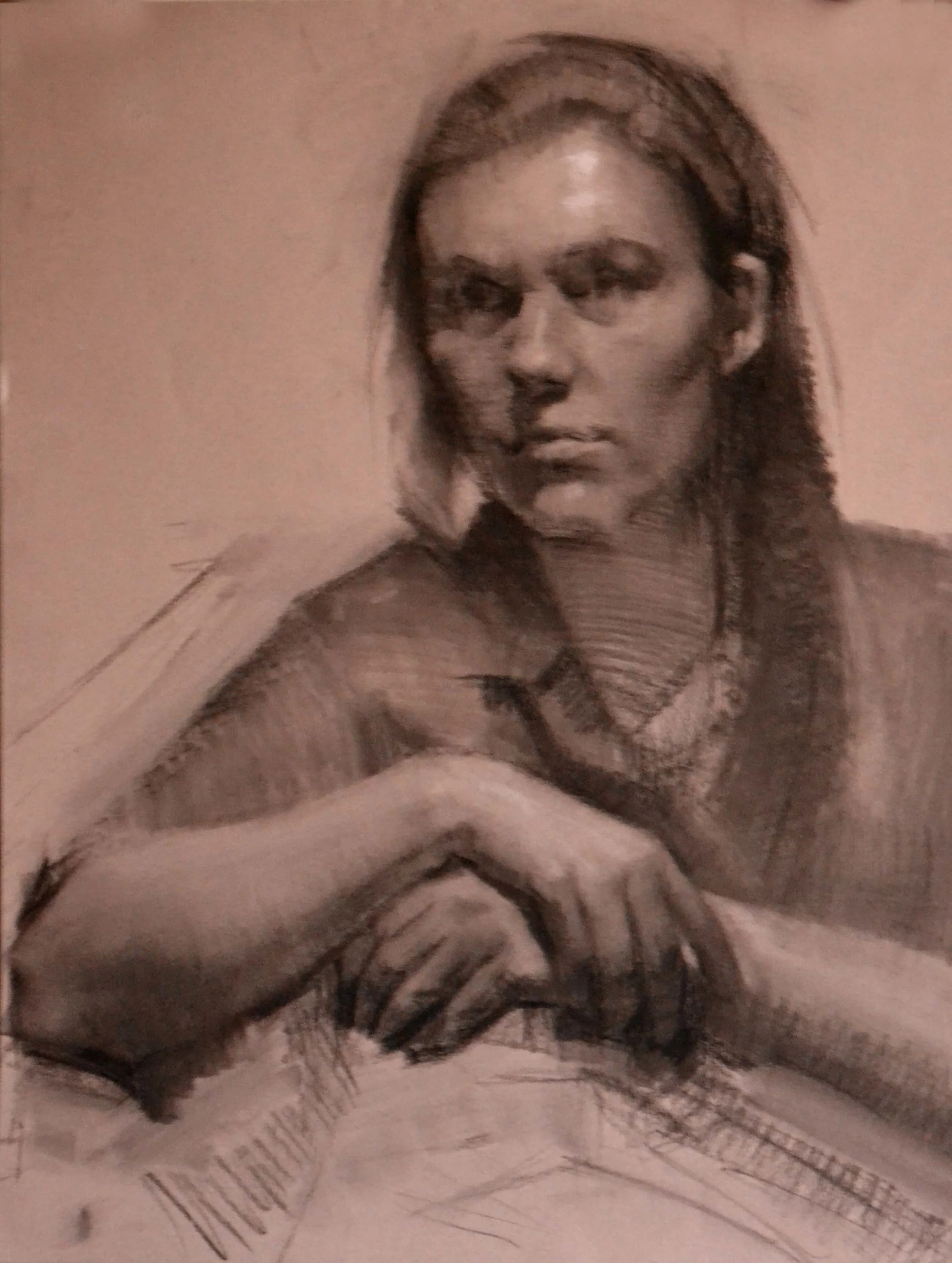 Maria, 30x20, charcoal on paper, 2010, collection of the artist