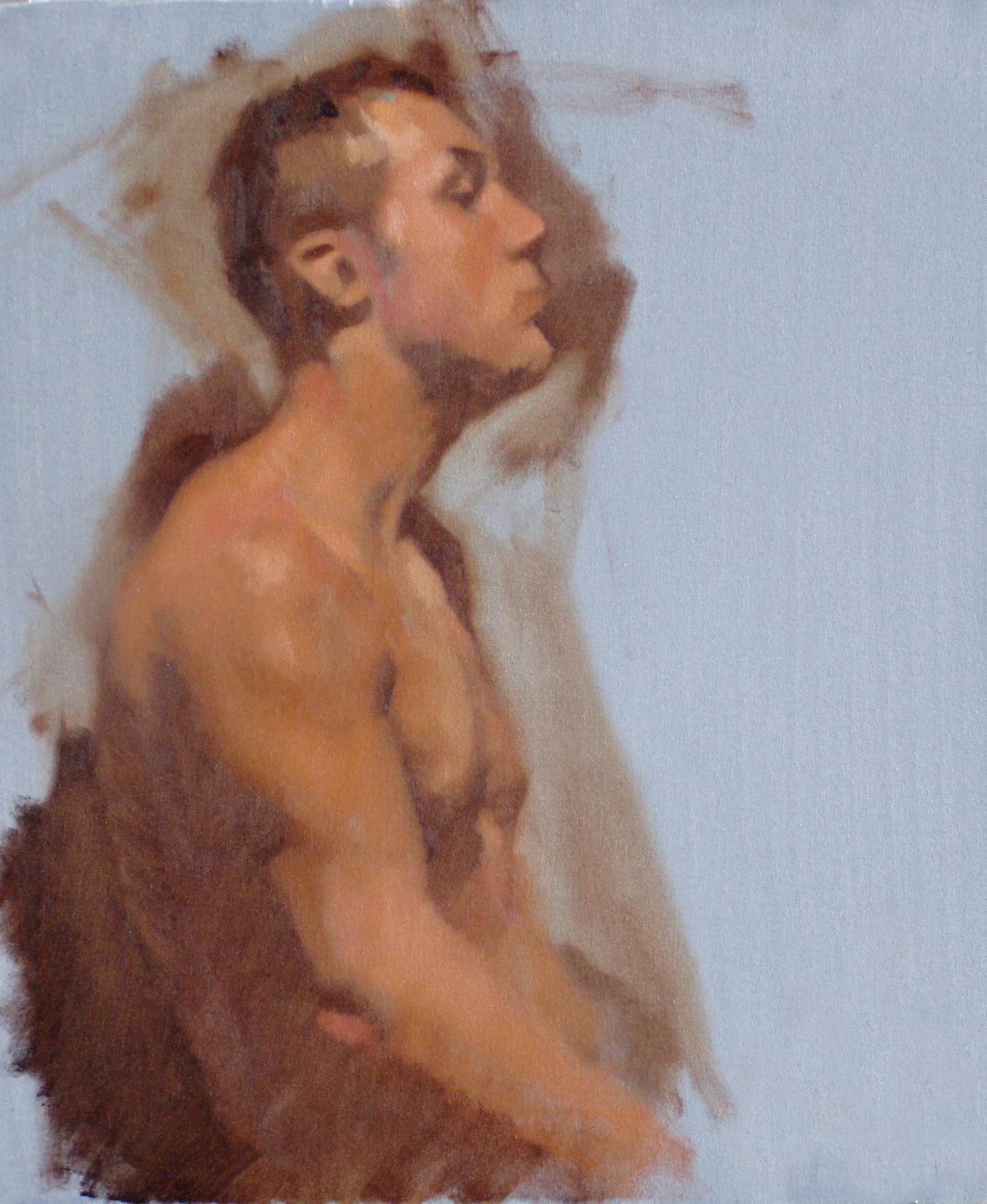 Male Model, 20x16, oil on linen, 2006, collection of the artist