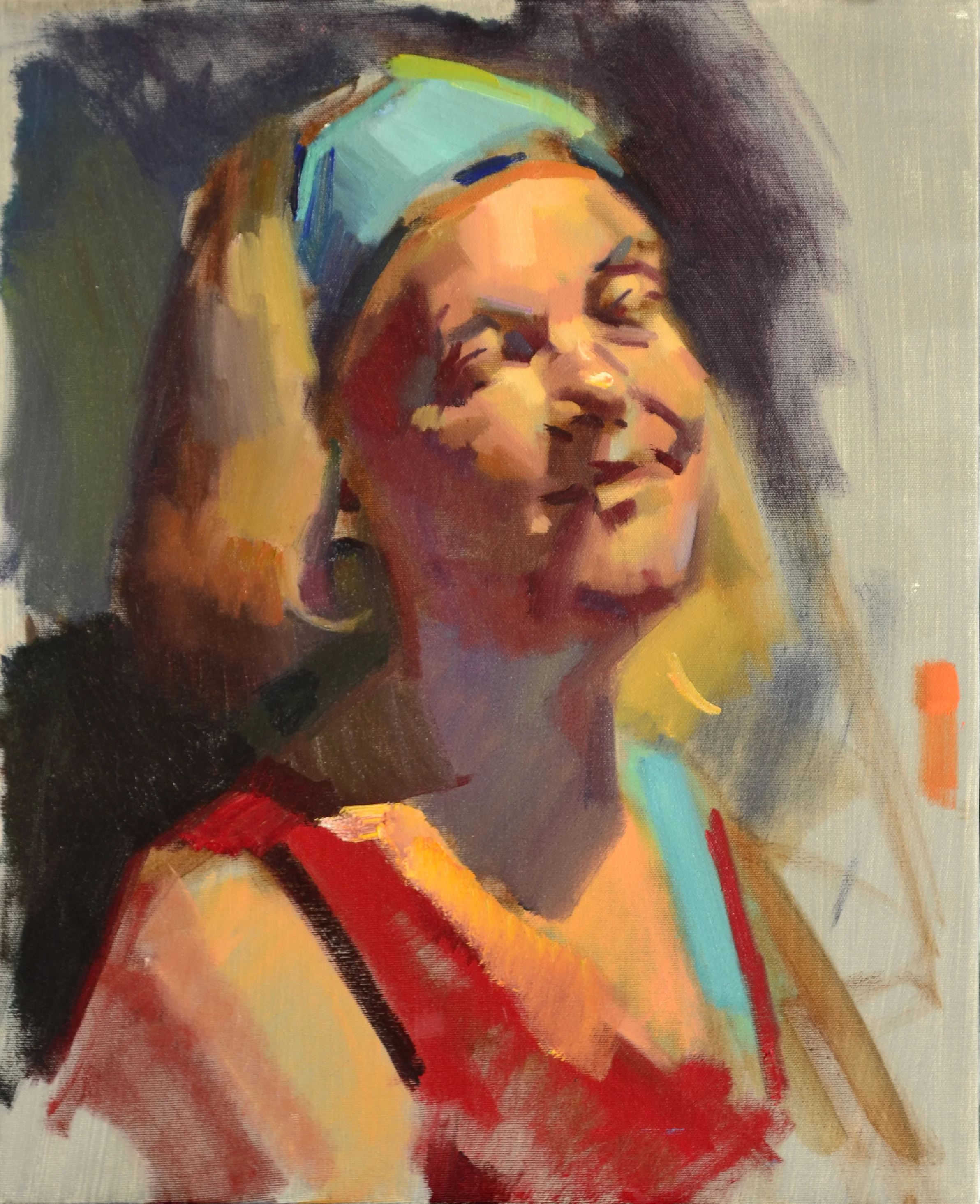 Sita, 2-3 hr full palette portrait demo, 20x16, oil on linen, New Port Museum, Rhode Island, 2015