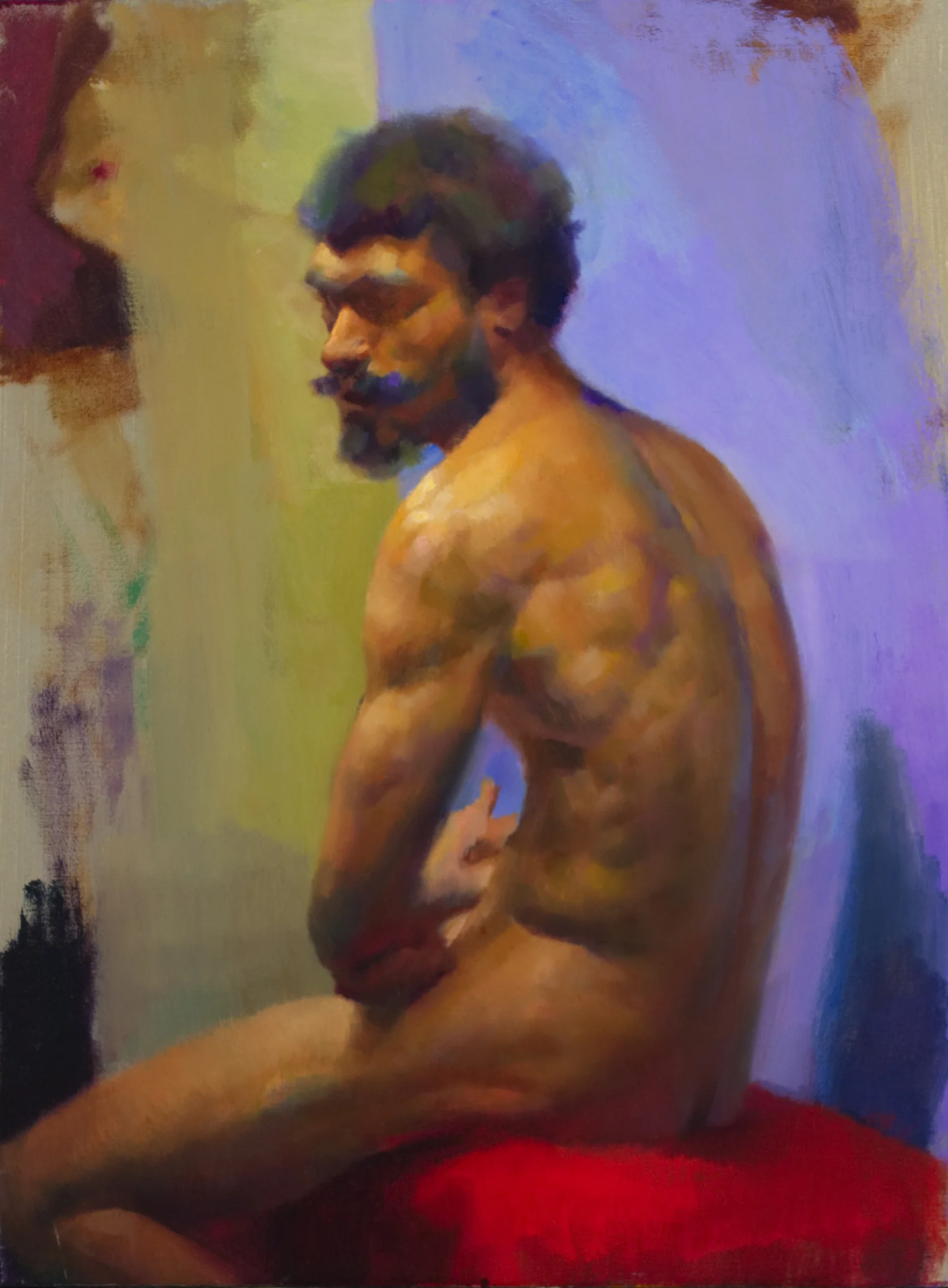 Pedro, 24x18, oil on linen, 2017, collection of the artist