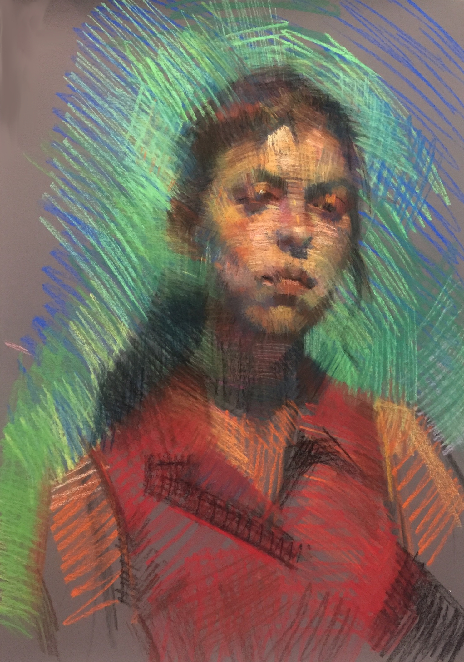 Maggie, 30x24, pastel on paper, 2019, collection of the artist