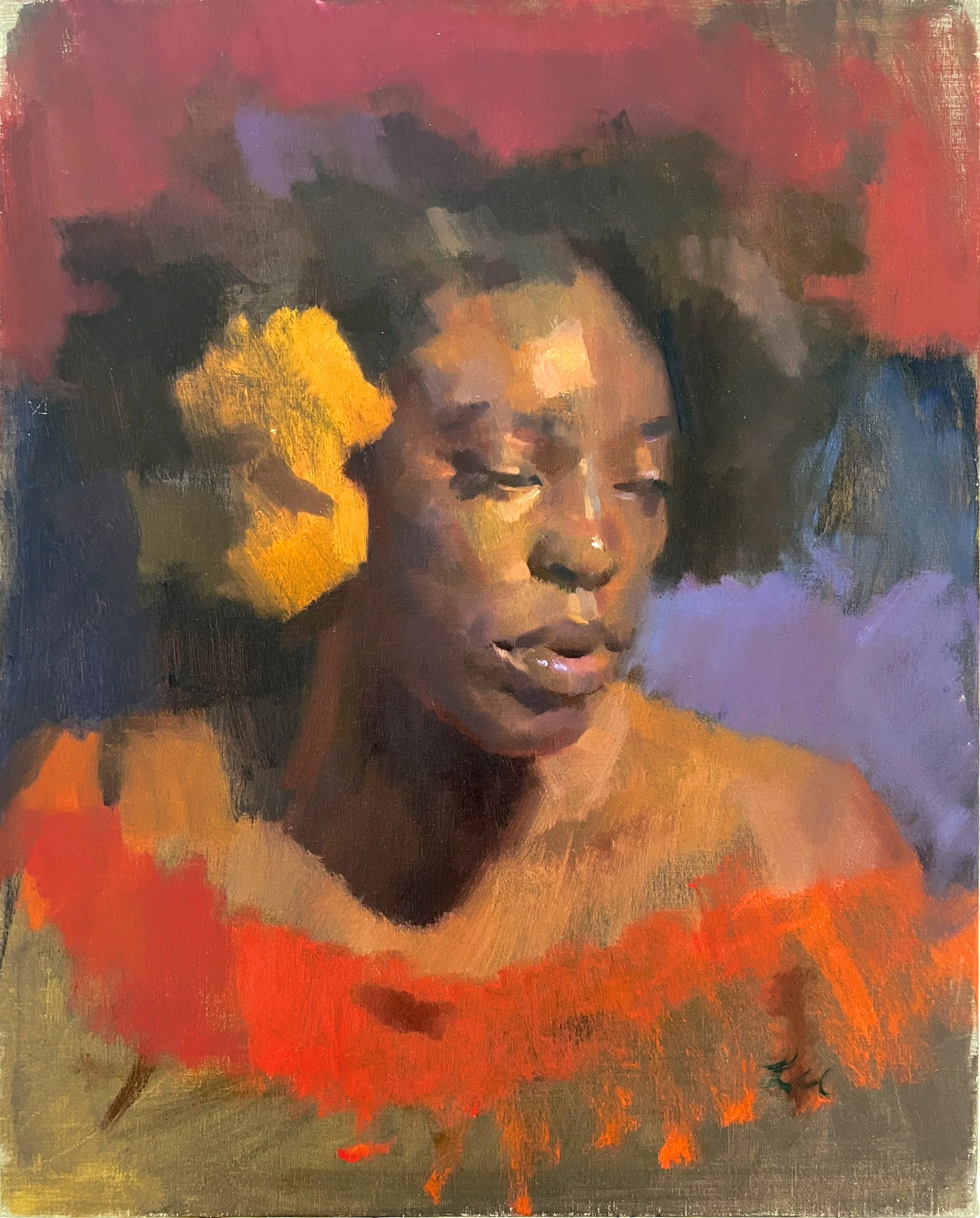 Heff, 20x16, Oil on Canvas, 2018, Collection of Bertrand Desmaricaux