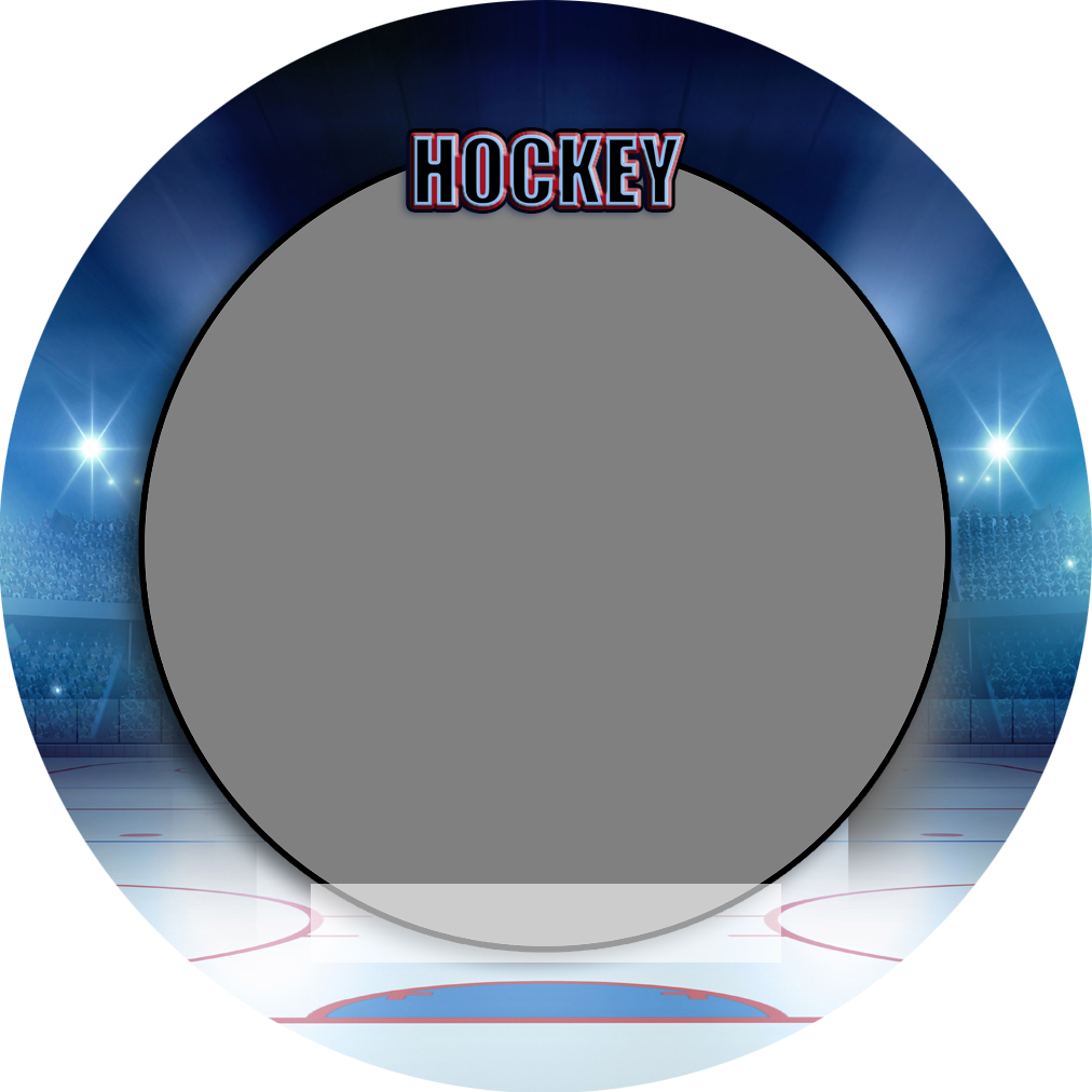 Sports Baseball Specific Hockey 3" Round Magnet and Button