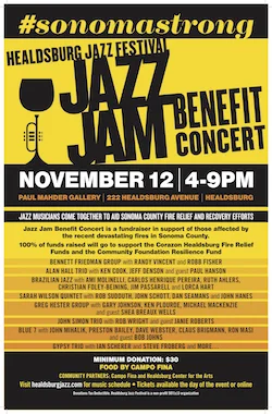 Jan 23rd in Healdsburg, CA: Carlos will be playing piano at the Dry Creek Kitchen with Jim Passarell on acoustic bass. Brazilian music from 6 pm to 9 pm
