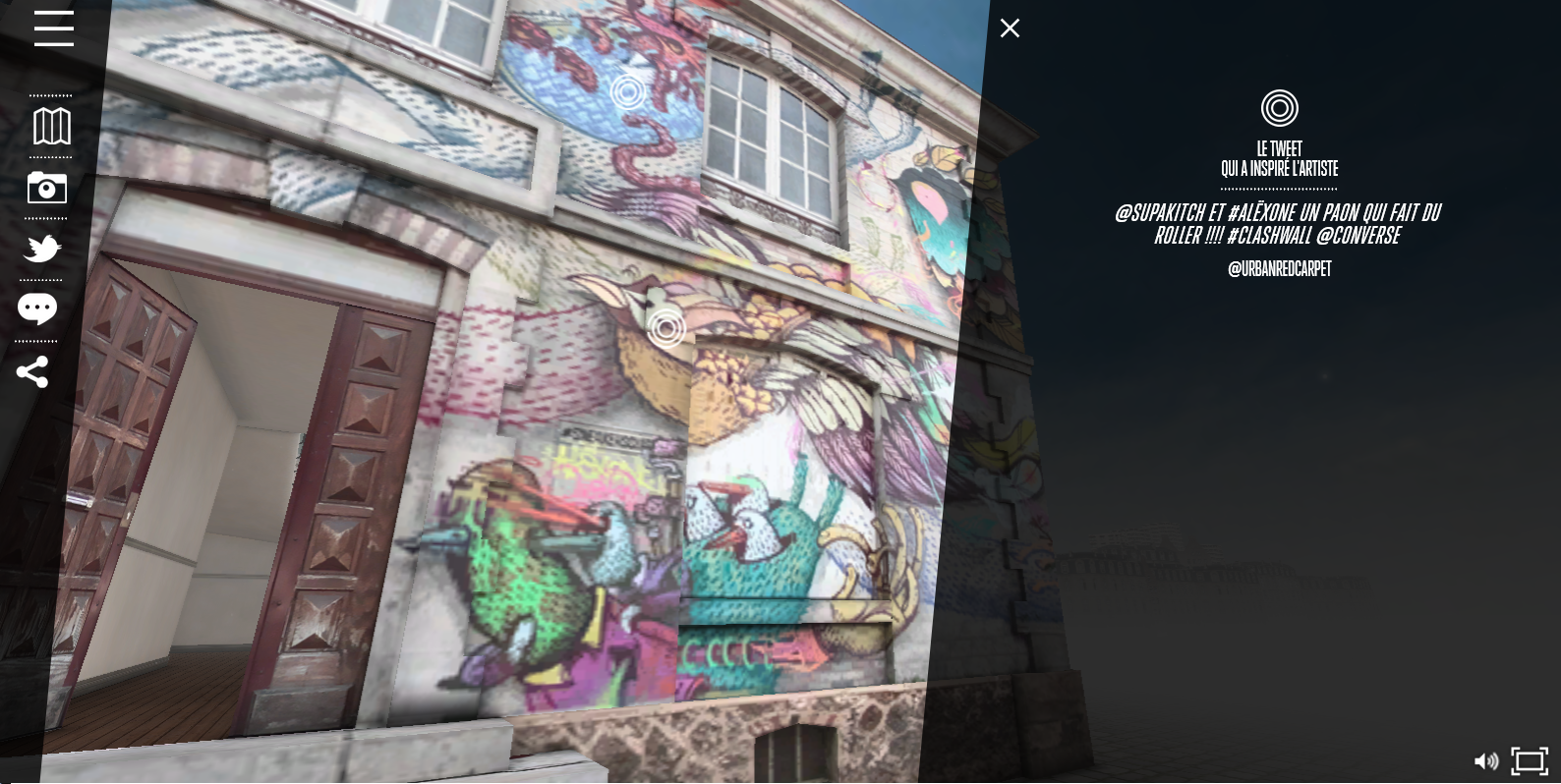 Visite virtuelle et tweets des participants