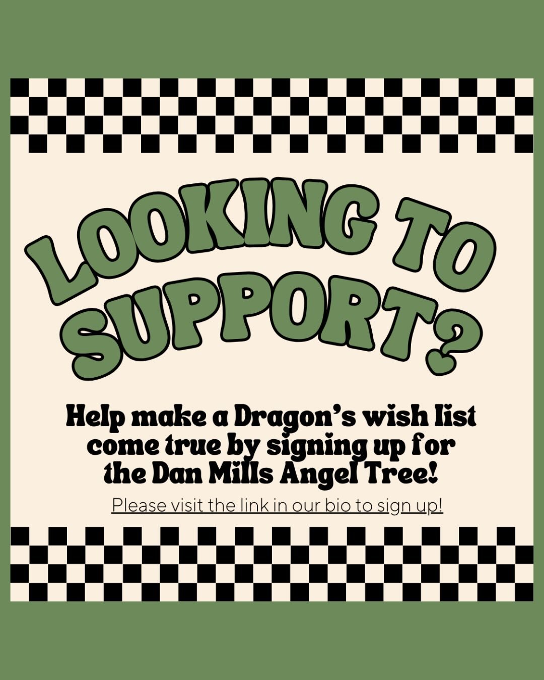 Don&rsquo;t miss out! ✨ The Dan Mills Angel Tree is ready for you to spread some holiday cheer. Sign up at the link in our bio 💚 Gifts due December 15! 🎁 all instructions are in the sign up link
