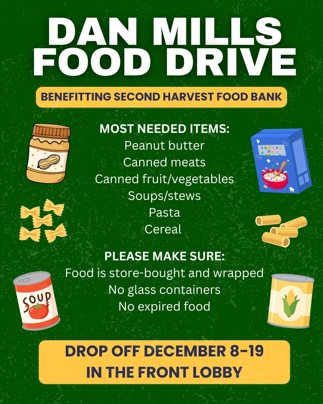 Donation bins are out! We&rsquo;re running a food drive to benefit @2harvestmidtn and we&rsquo;ve got two boxes out in the lobby. Please refer to this post for items that are the most helpful! Let&rsquo;s help feed our neighbors 💚