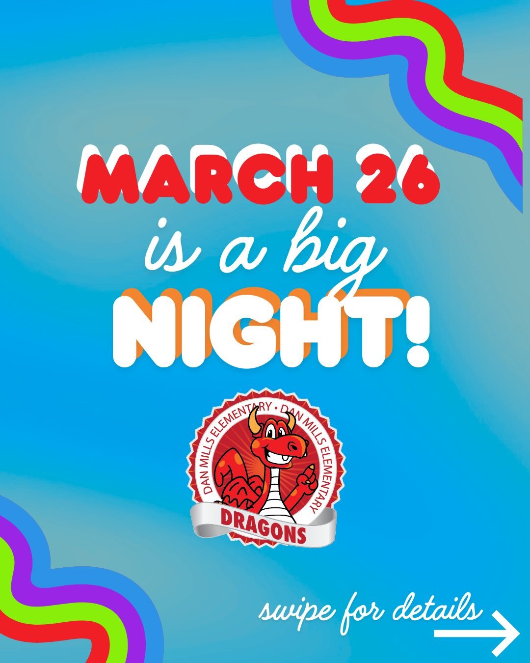 ✨A LOT GOING ON THIS THURSDAY! Join us for Literacy Night, a School-wide PTO meeting, and family night at the book fair! All of this happens at Dan Mills from 5-7p. The PTO Meeting will be held at 5pm in the cafeteria, but if you can&rsquo;t make it 