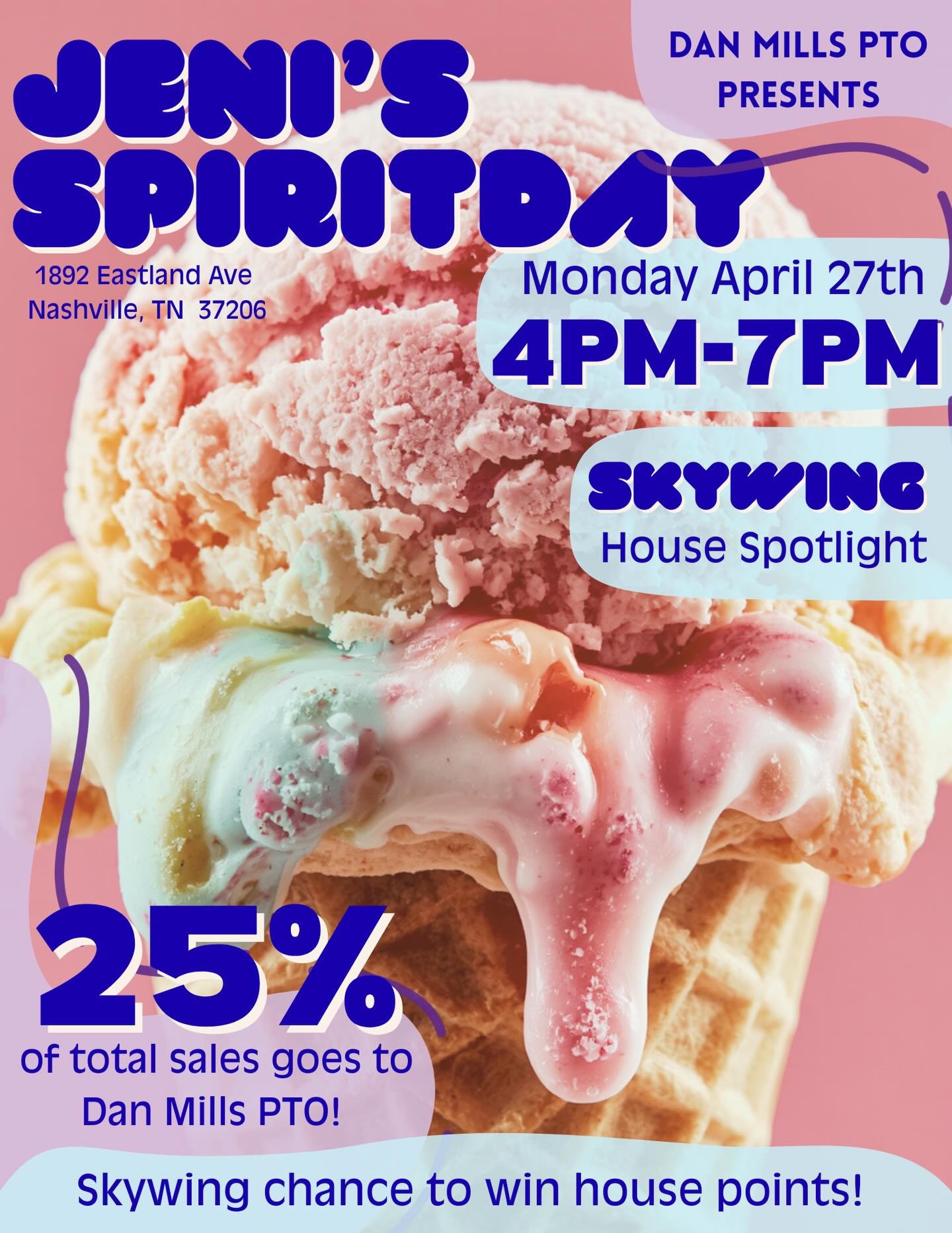 Mark your calendars for Monday, April 27! We&rsquo;ve got a chill spirit event with @jenisicecreams! Go grab a scoop 🍦this will only the at the Eastland location in East Nashville ❤️