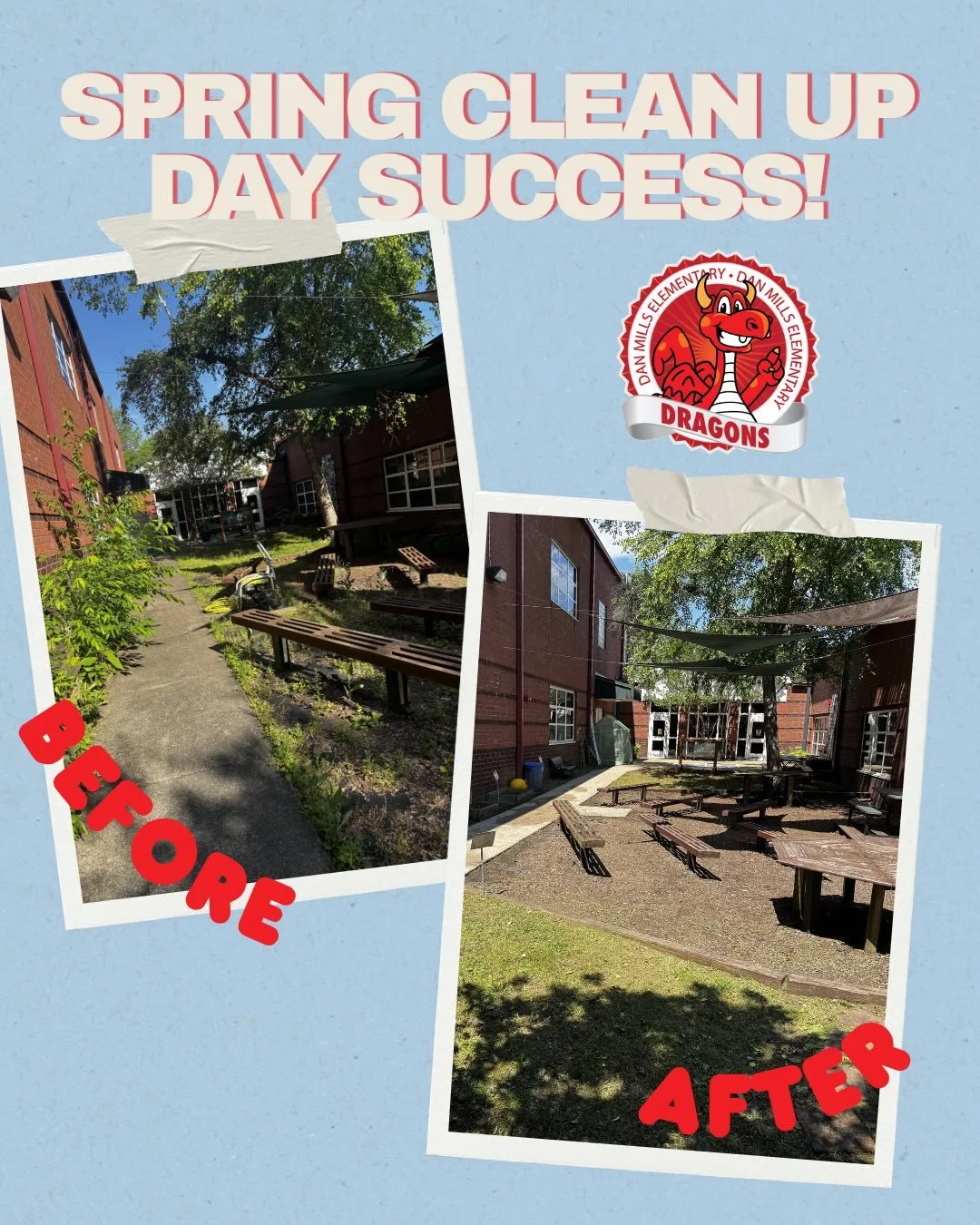 WHAT A GLOW UP! Thank you to everyone who came out and got their hands dirty this past weekend to clean up the outdoor classroom. It was in rough shape and these helpers got her looking slick again! It&rsquo;s a safe and functional space once again f