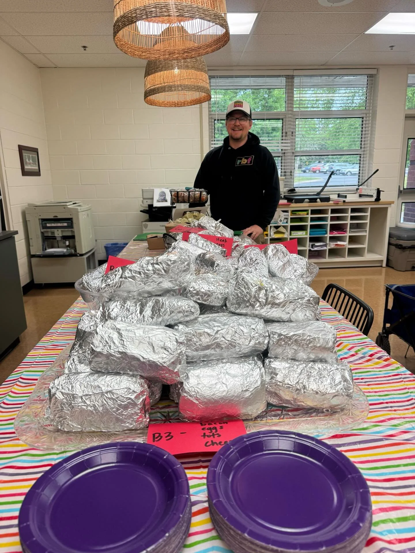 It&rsquo;s teacher appreciation week and today @restingburritoface donated burritos to our awesome teachers and staff! HUGE thank you to them!! ❤️🌯🐉 Reminder to parents to turn in the fillable sheet that was sent home with your kids by Friday so we