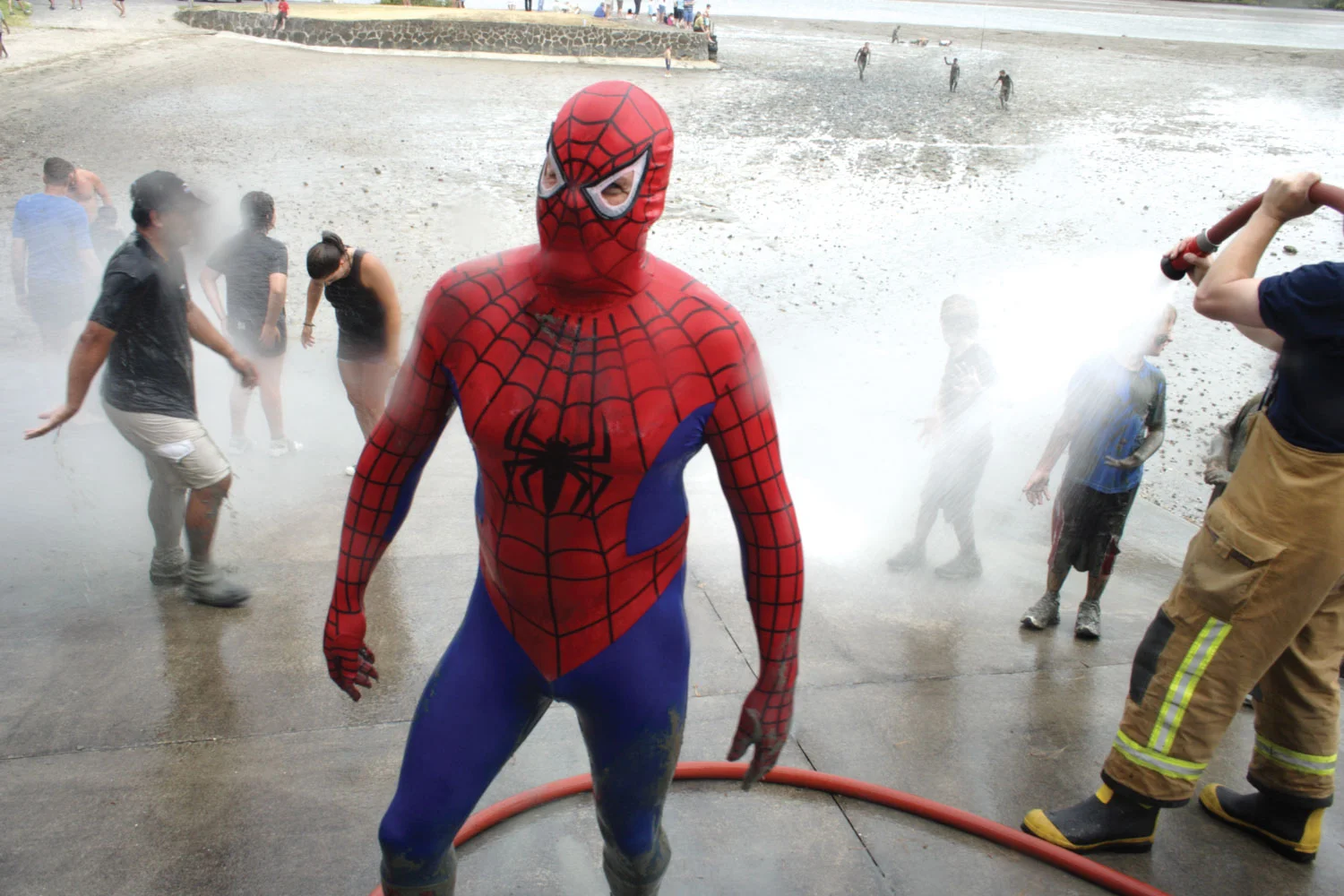 John B Turner: Spider Man, Mud Run, Chapman Strand, January 20, 2008. (JBT28424)
