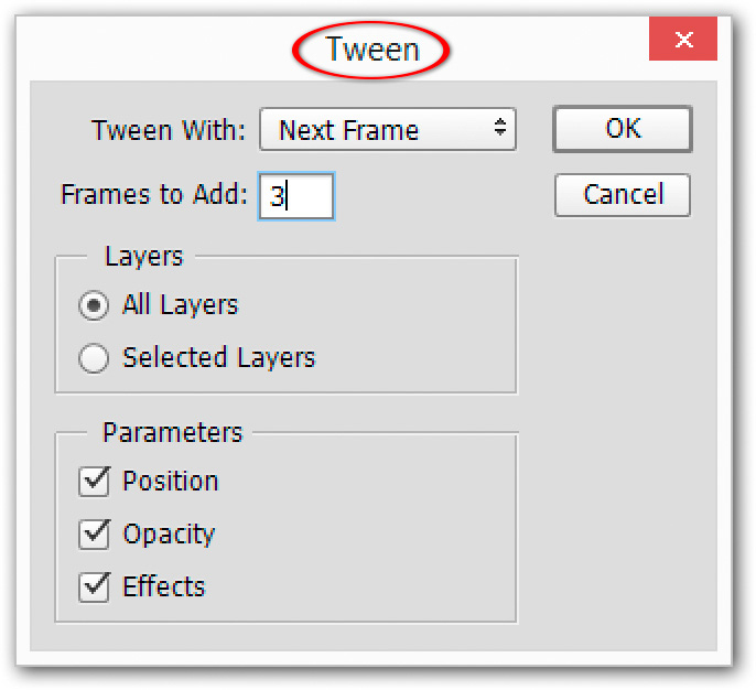 Image 4 — the Tween panel
