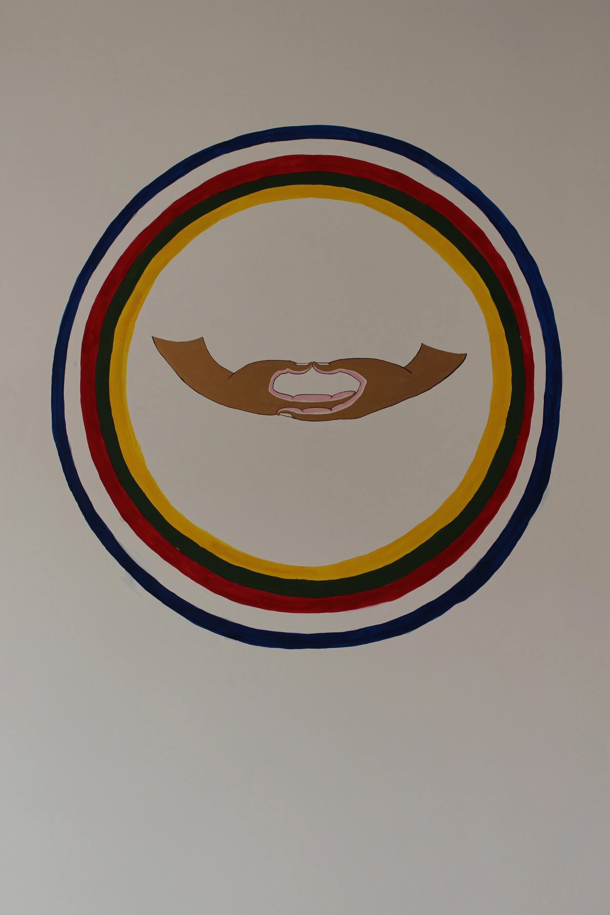 Hands. By Lillian Myers. 2016. Mural in yoga studio in Bristol, England.