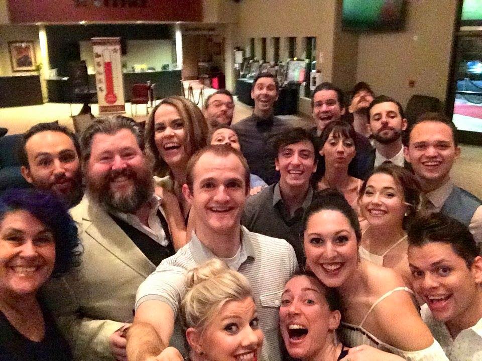 The whole cast of Fiddler at the opening night party!
