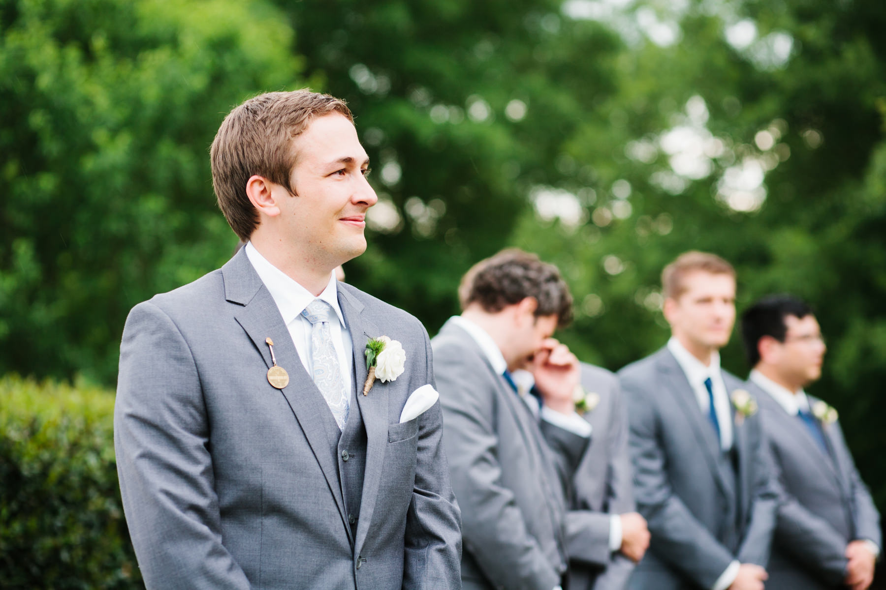 Groom Seeing Bride Walk Down Aisle