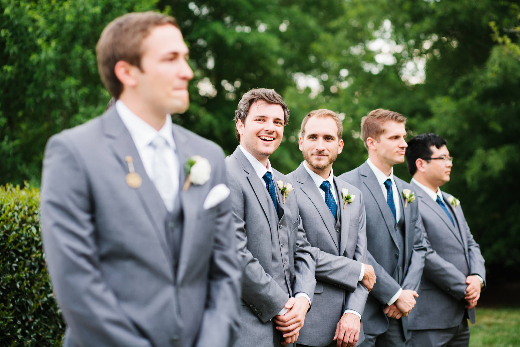 Groom Seeing Bride Walk Down Aisle