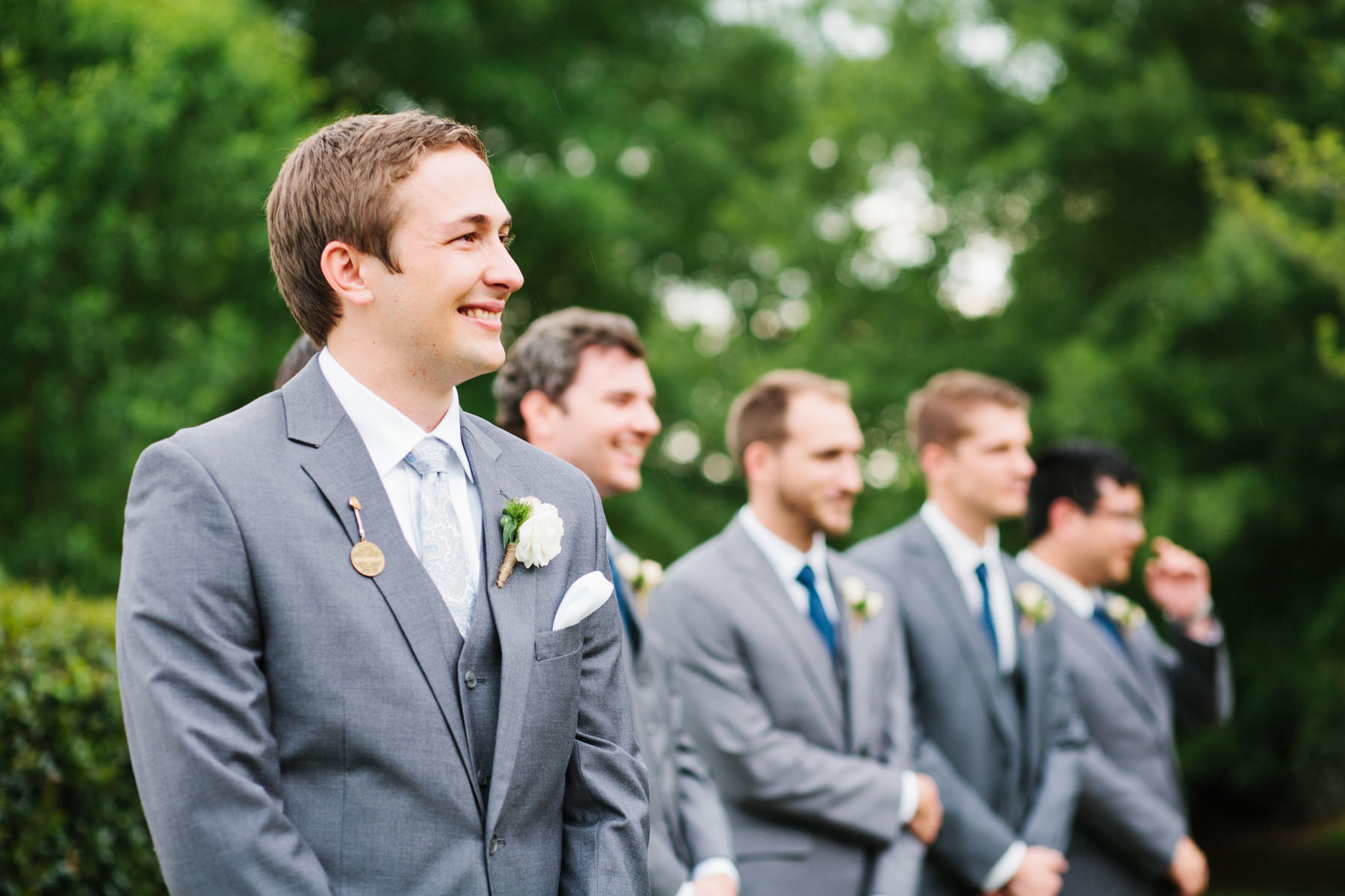 Groom Seeing Bride Walk Down Aisle