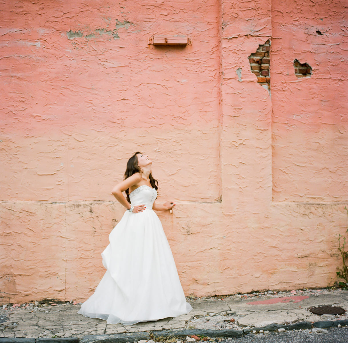 Downtown Wilmington NC Bridal Session Wall