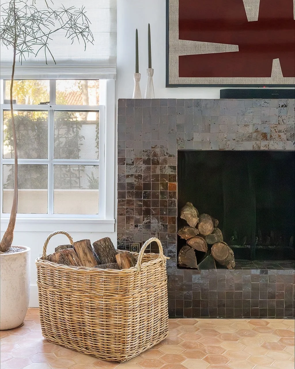 My two cents: it&rsquo;s ok to put a tv over your fireplace (esp if it&rsquo;s the family room), frame TVs are a good option (not trying to fool anyone but they&rsquo;re sleek), the chunky stone in the before pic is only worth preserving if this is a