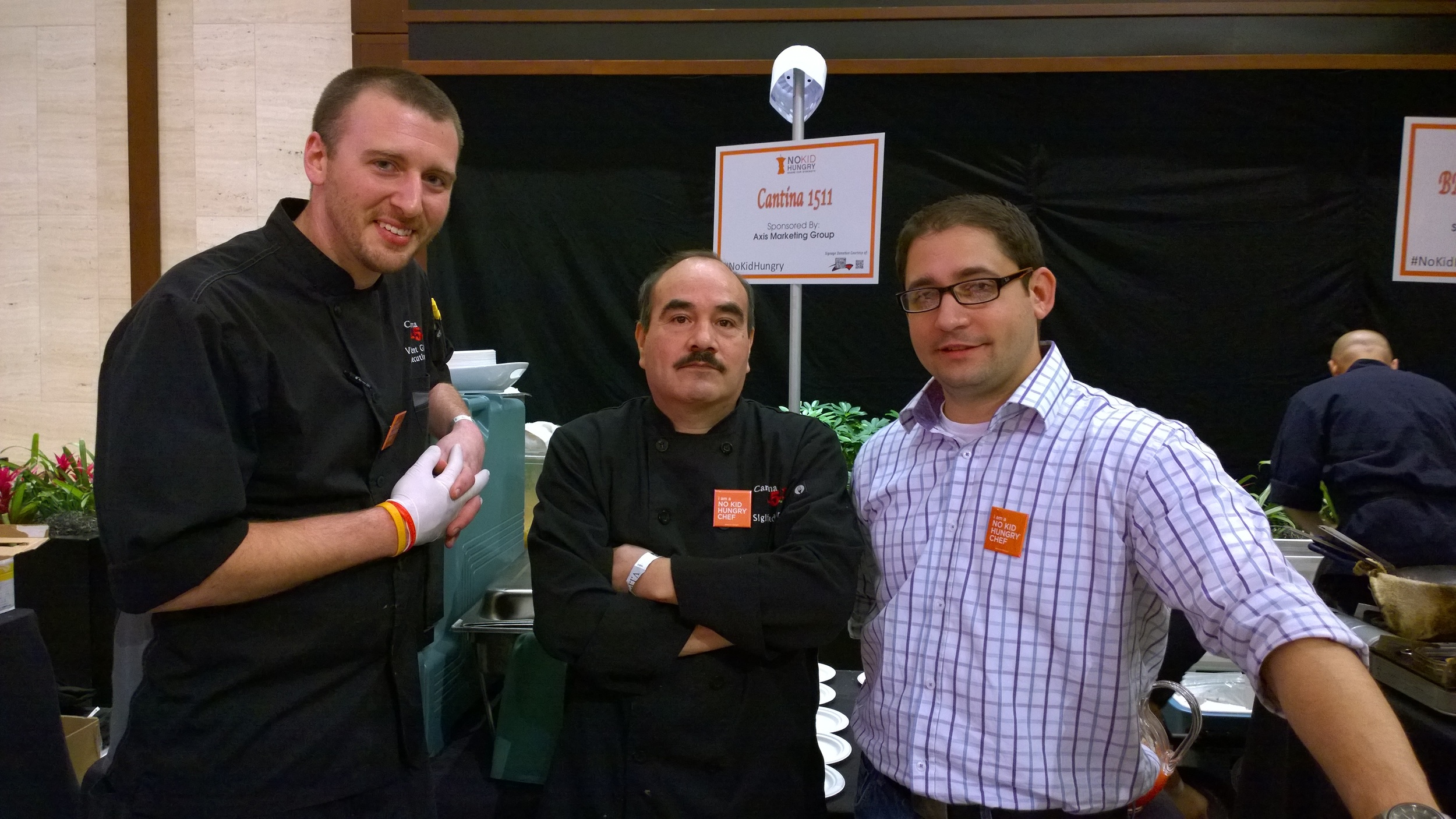 Chef VInce Giancarlo, Chef Sigifredo Ortiz, and GM VInce Ponzio