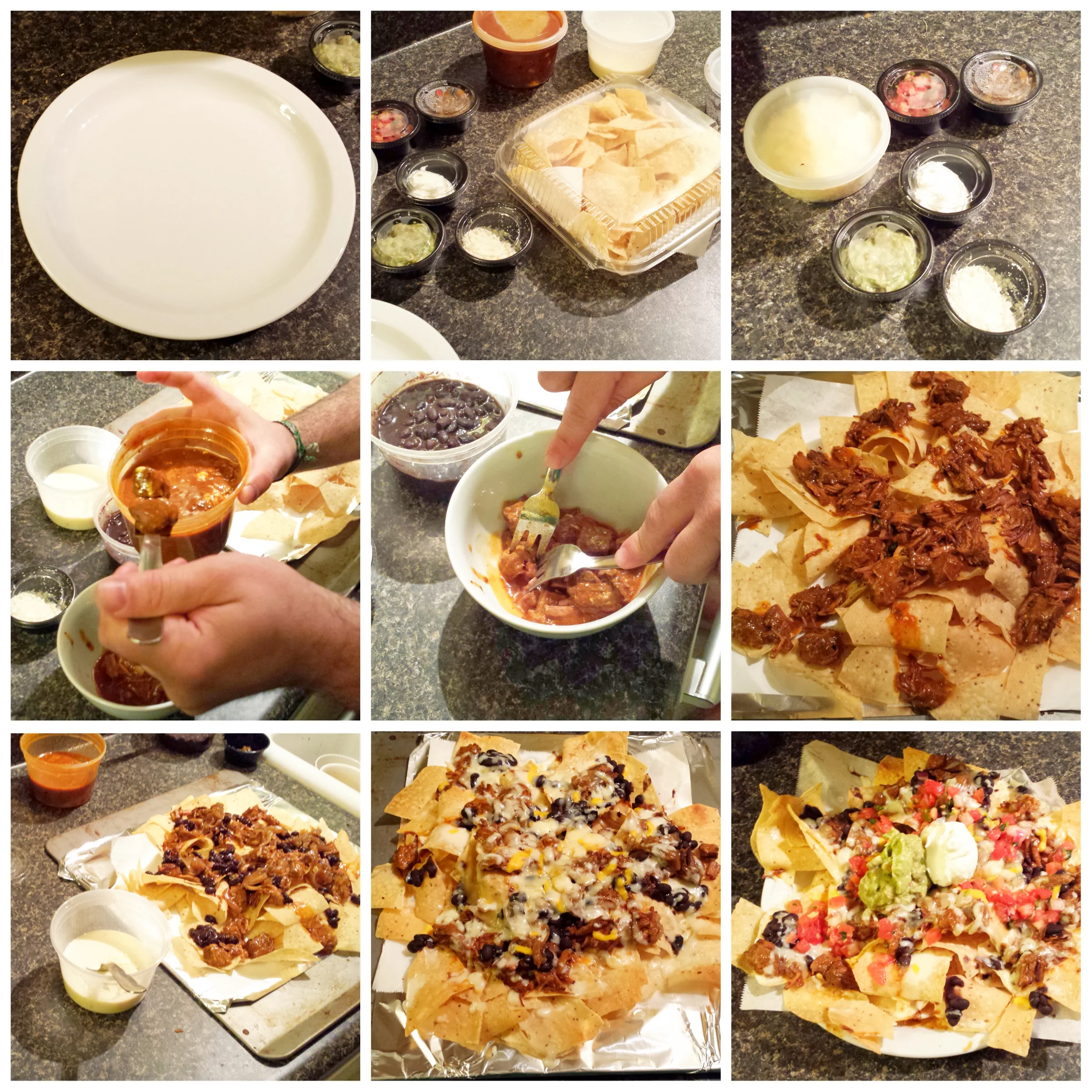 Extravagant Texas Chili Nachos Assembly