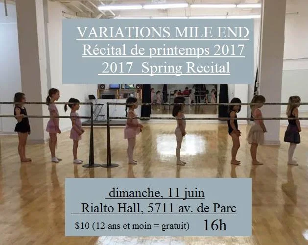Come join us for the end of spring performance. All welcome!