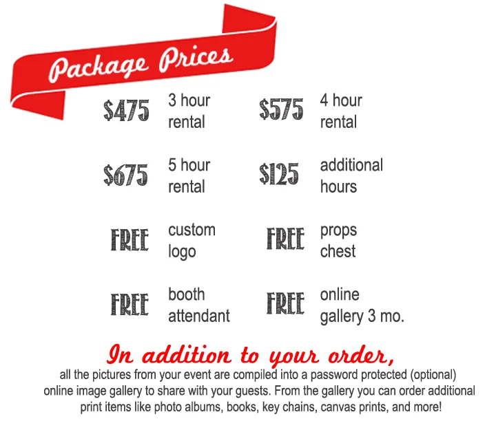 Asheville Photo Booth Pricing