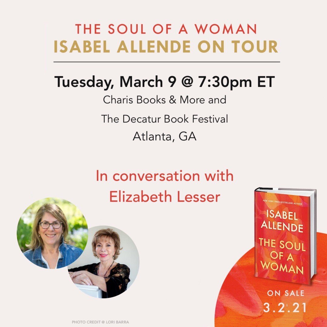 Join me as I interview @allendeisabel, in celebration of her phenomenal new book,&nbsp;The Soul of a Woman. Visit the link in my bio to learn more and register.