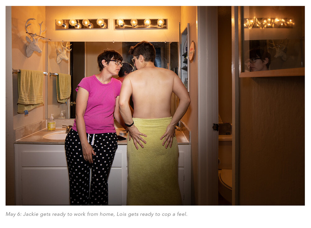 May 6 Jackie gets ready to work from home, Lois gets ready to cop a feel..jpg