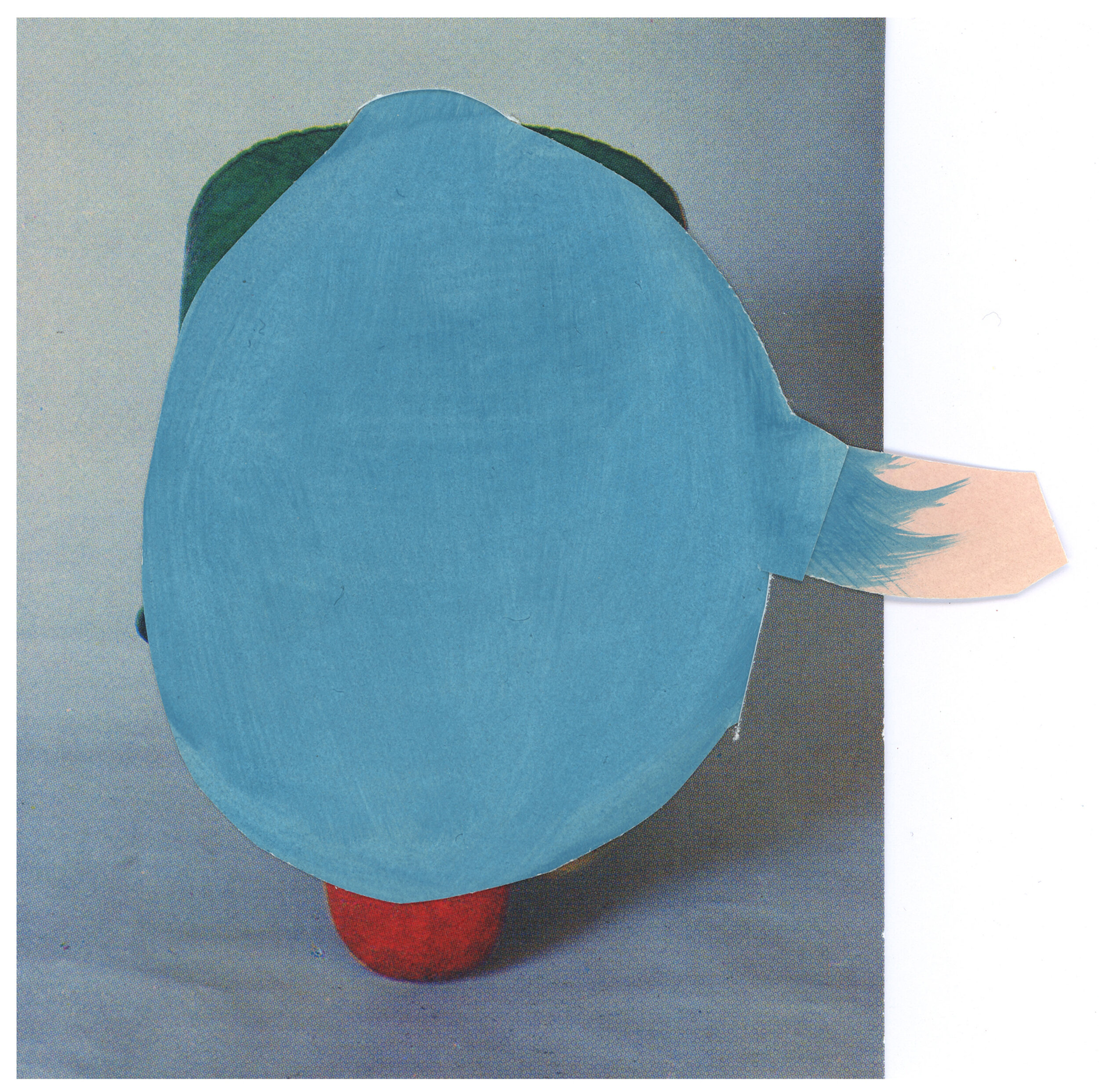 Untitled ( figure 45 ), collage with archival inkjet print and gouache painted paper, 2019