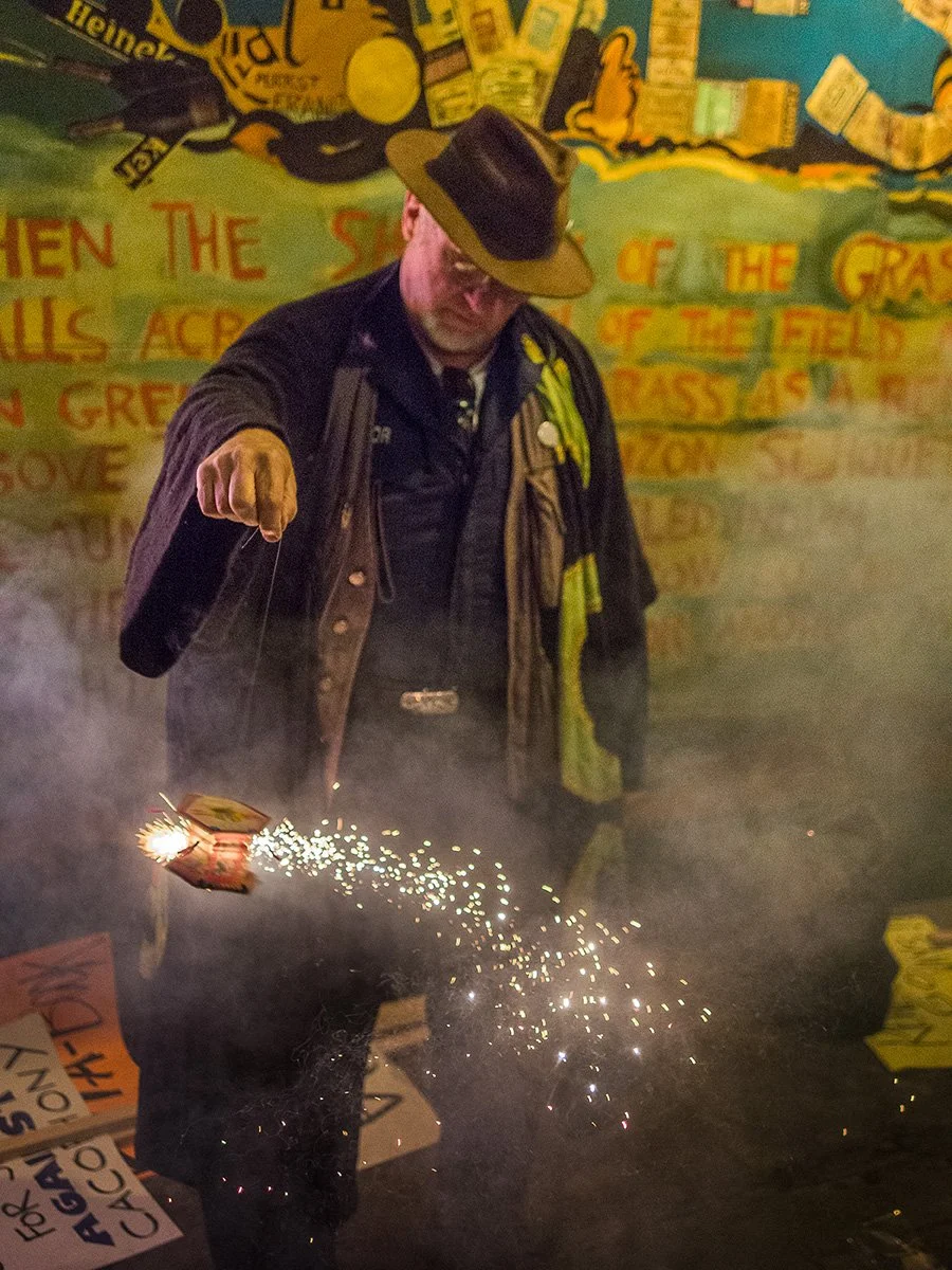 Bishop Joey celebrating the Cacophony Society, 2013.
