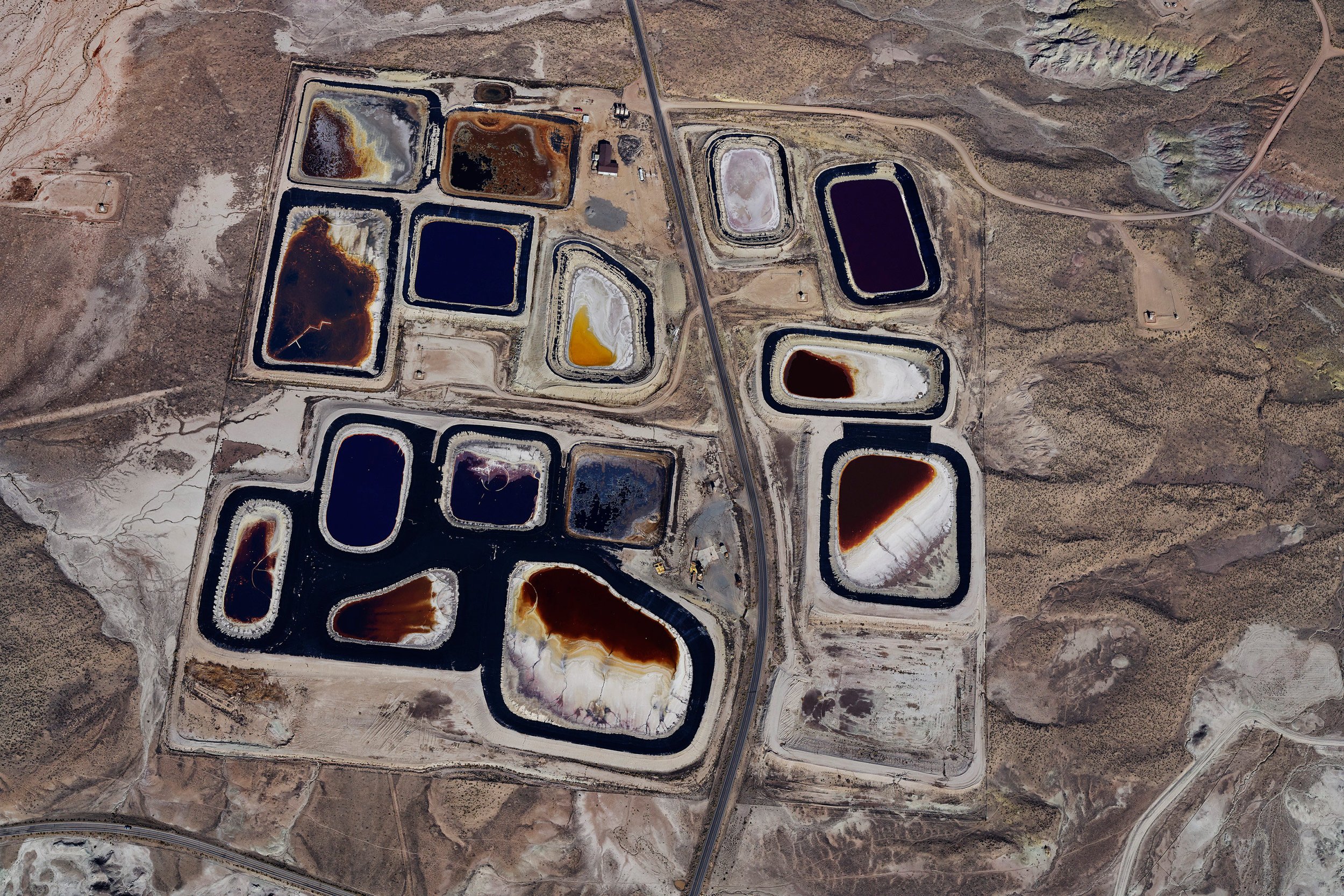 Chapita Wells Oil and Gas Field, Uintah Range, Utah, 40°4'10"N/109°27'26"W, from the series Exposure, 2017